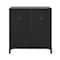 Walker Edison 30" Grey Wash Industrial Mesh Metal Door Accent Cabinet